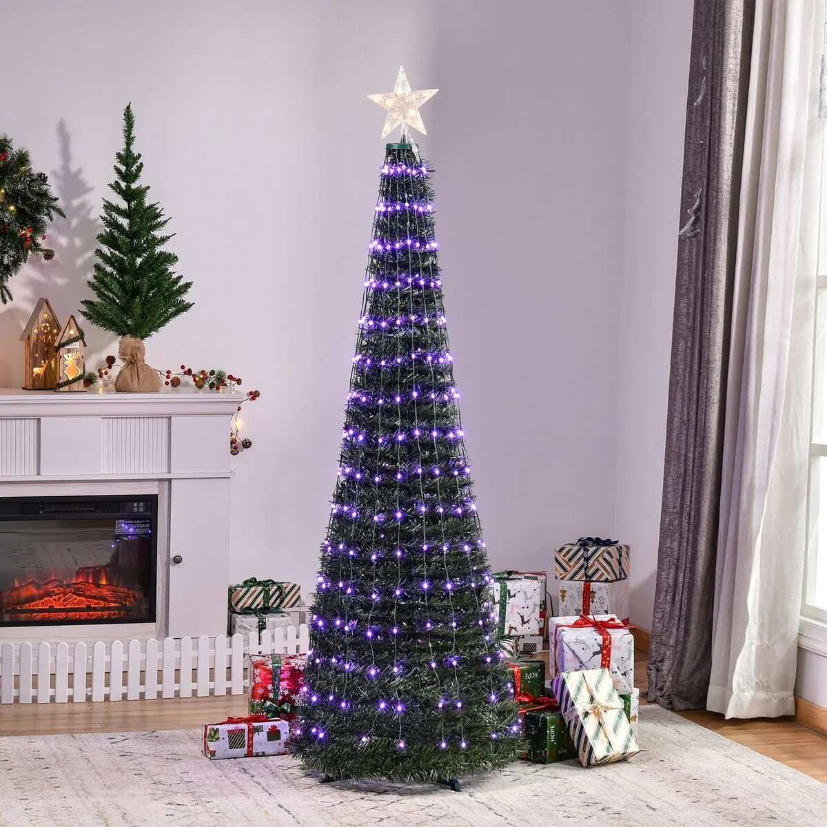 Novelty Lights 4' RGB LED Color Changing Dancing Pop-Up Christmas Tree w/ Remote