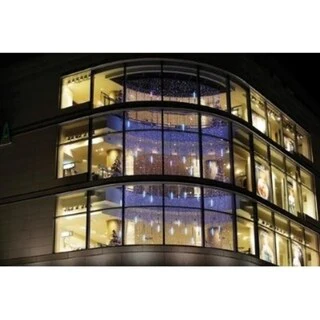 50ct Warm White Twinkling LED Wide Angle Christmas Light Set for a Light Curtain