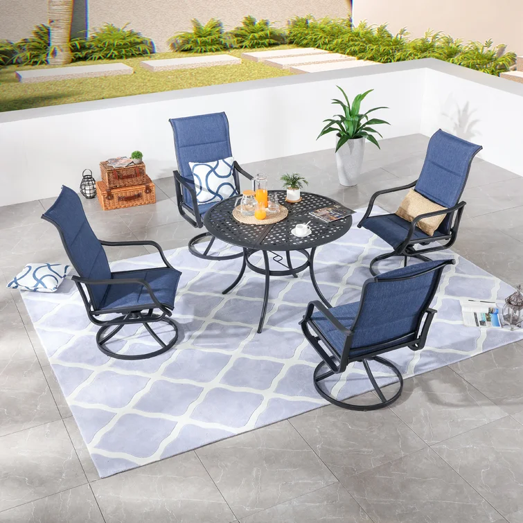 Rusi 4 - Person Round Outdoor Dining Set