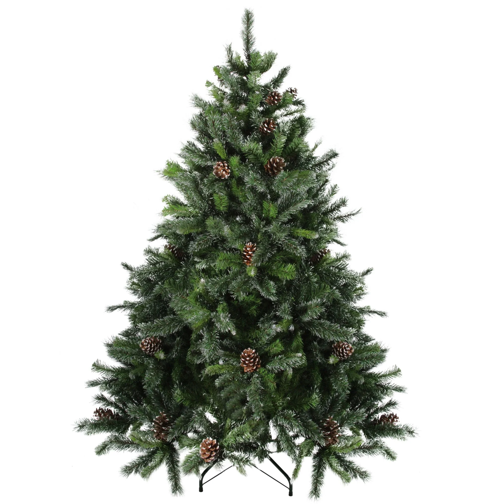 6.5' Full Snowy Delta Pine Pine Cones Artificial Christmas Tree Unlit - 6.5 Foot