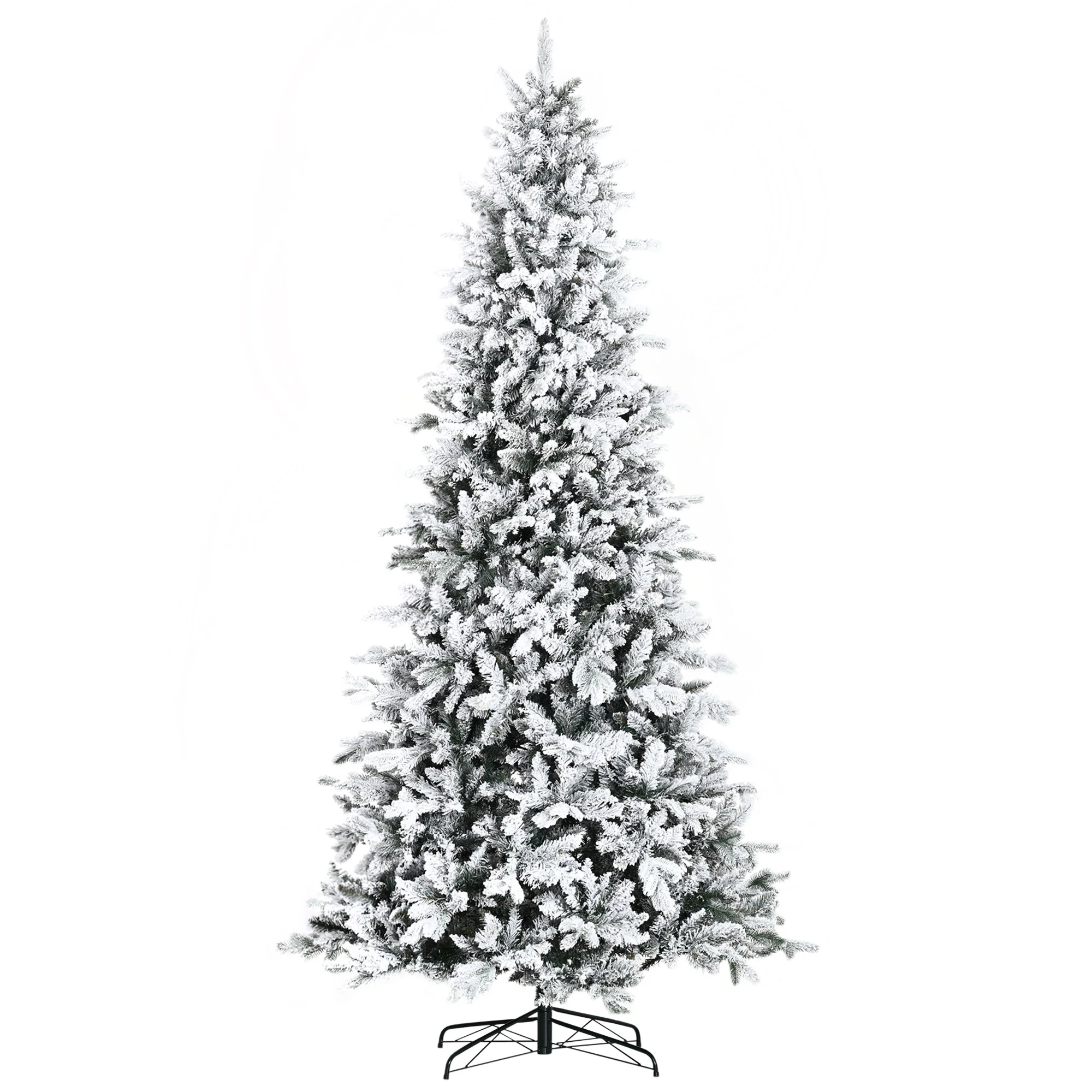 Snow-Flocked 9-Foot Pine Artificial Christmas Tree, 616 Cedar Branches and Sturdy Metal Stand
