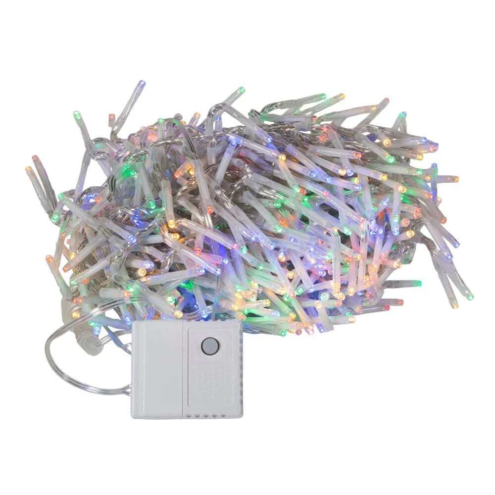 Kurt Adler 480-Light 15.7-Foot Multicolored LED Connectable Cluster Garland