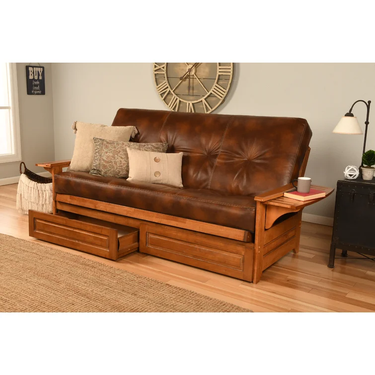 Stratford Full Futon and Mattress with Drawer Set