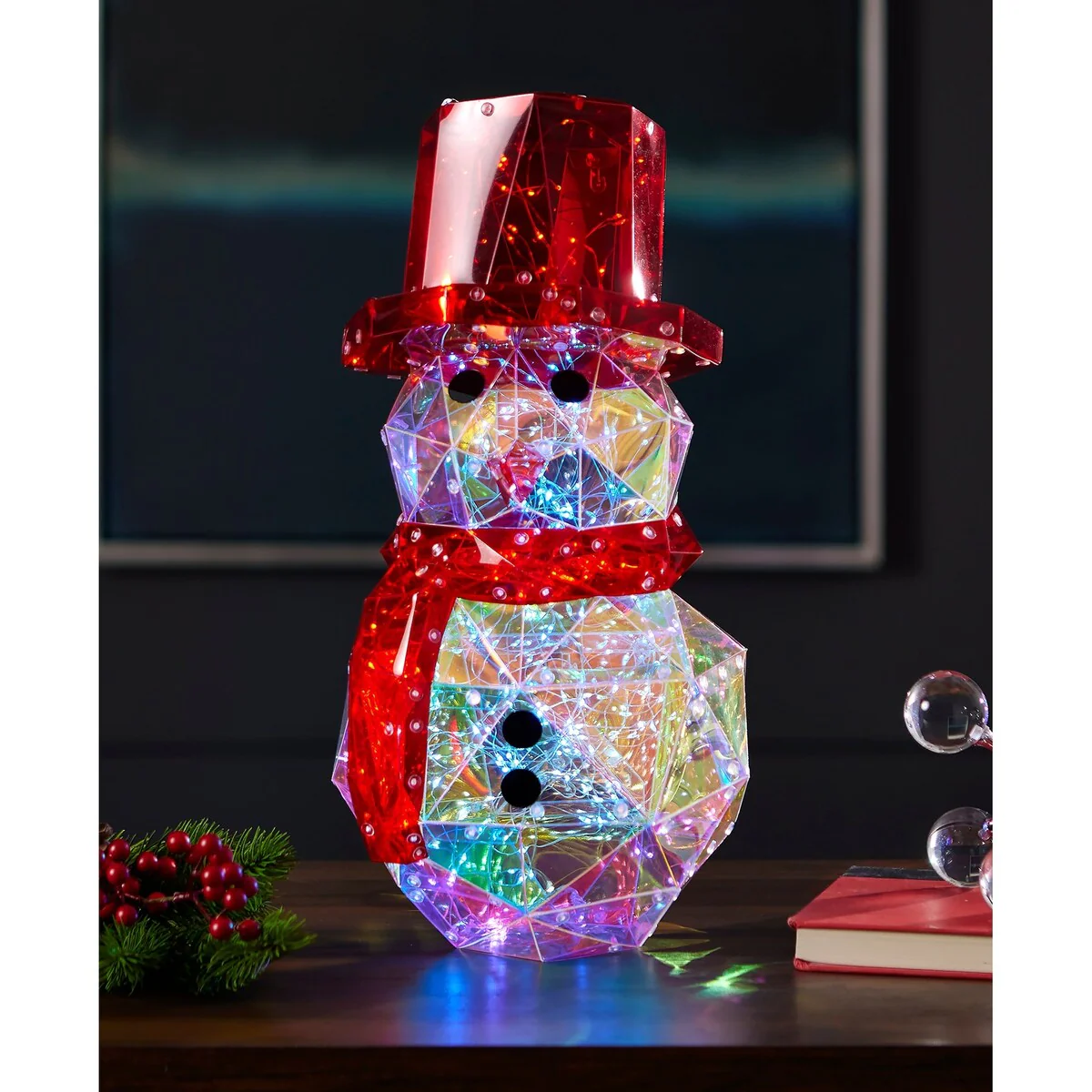 Prismatic Iridescent Snowman 16