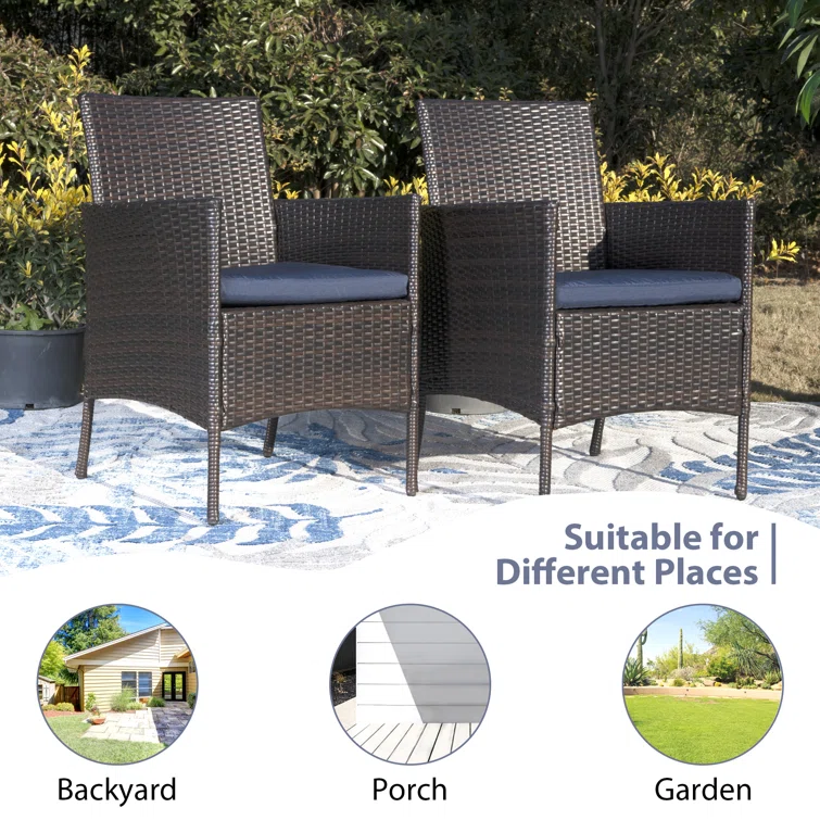 Argyri 6 - Person Rectangular Outdoor Dining Set with Cushions