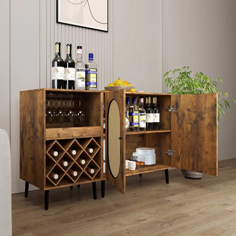 Mixoy Convertible Wine Bar Cabinet,55