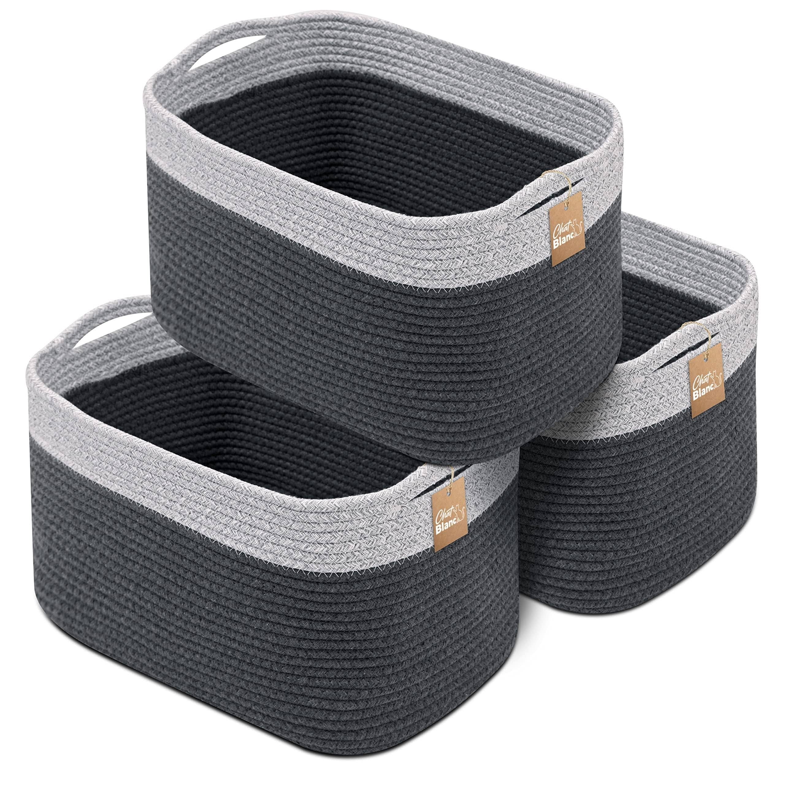 3 Sets of Cotton Rope Baskets