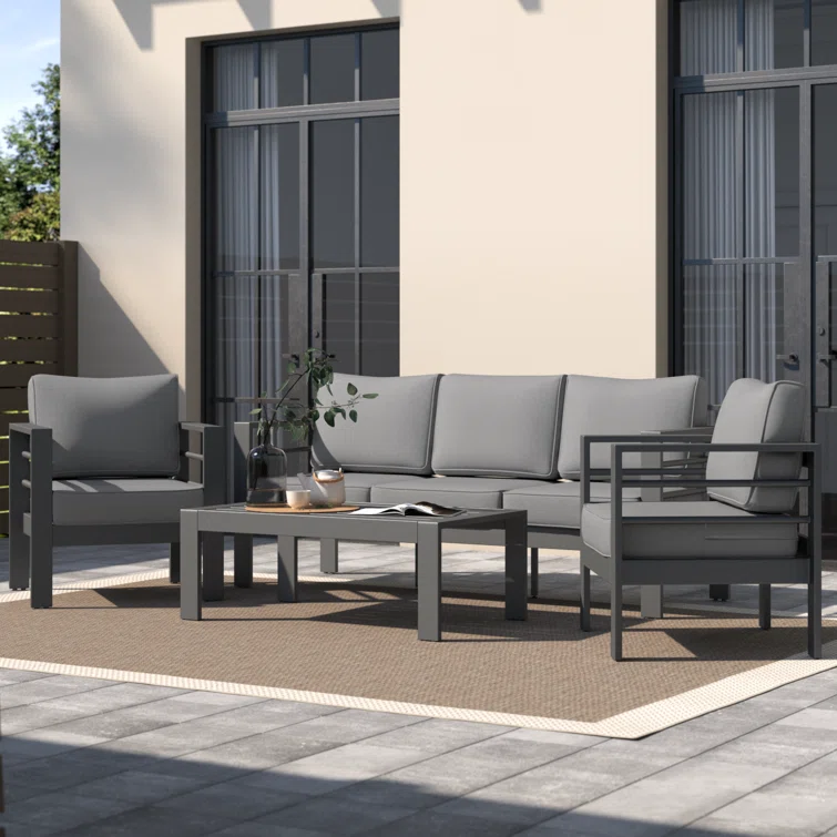 Rolston 5 - Person Outdoor Seating Group with Cushions