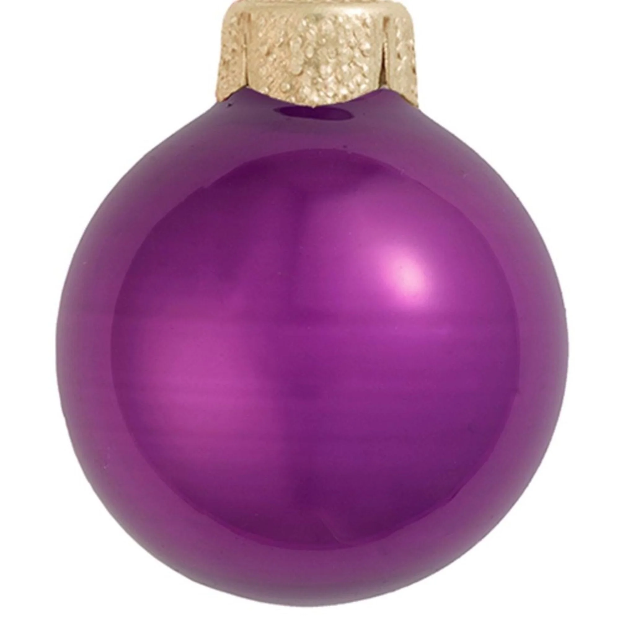 40ct Soft Plum Purple Pearl Glass Ball Christmas Ornaments 1.5