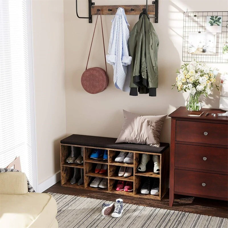 Shoe Bench with Cushion - 11.8