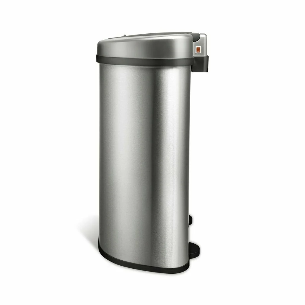 Nine Stars Motion Sensor 18-gal Stainless Steel Dual Unit Trash Can