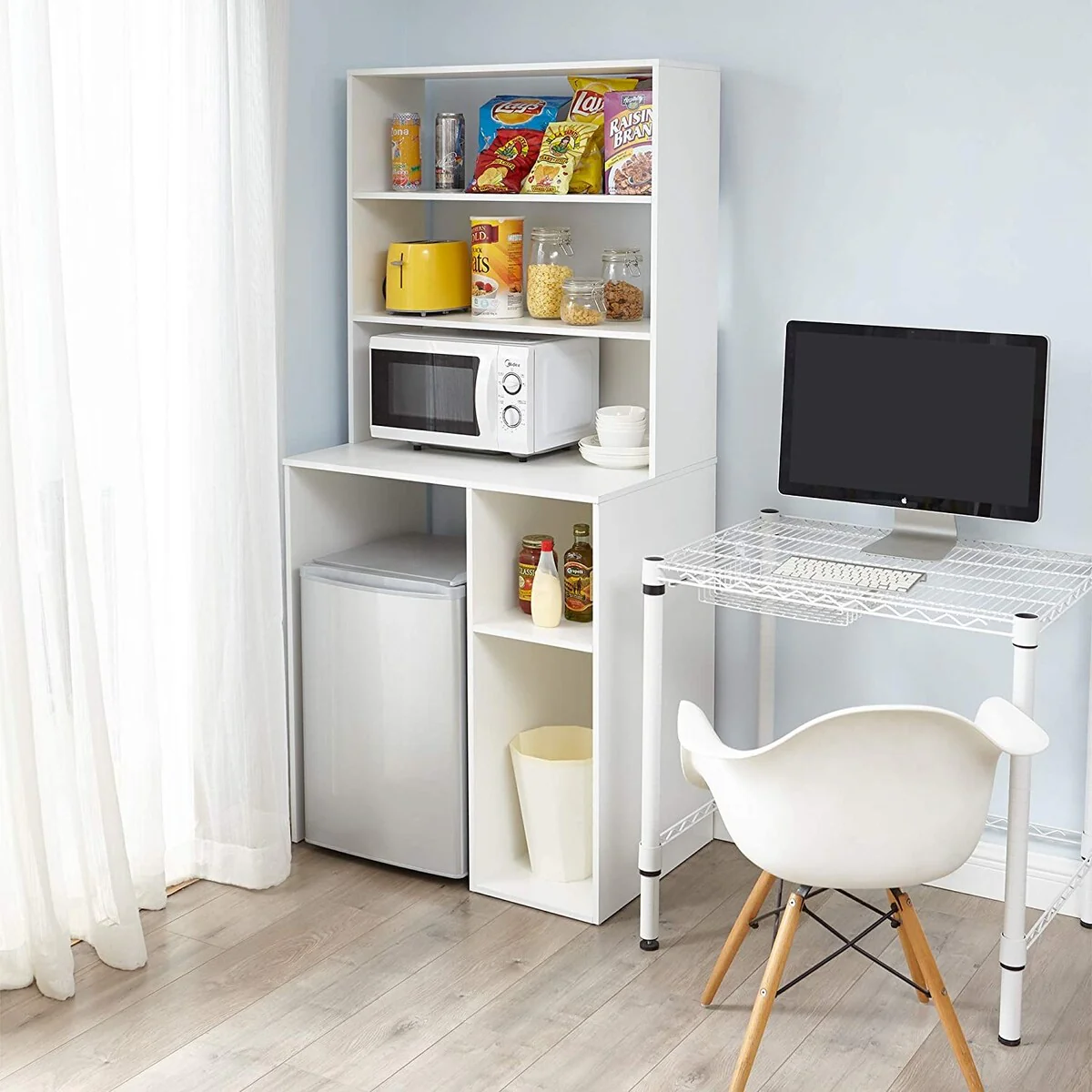 Yak About It® - Mini Fridge Dorm Station with Top Shelf by DormCo