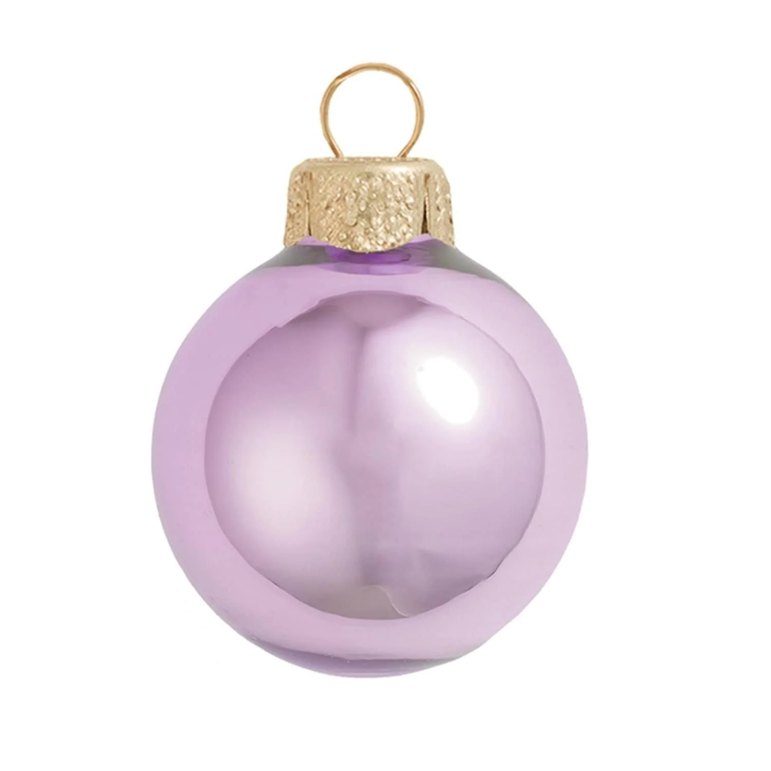 6ct Pearl Soft Lavender Purple Glass Ball Christmas Ornaments 4