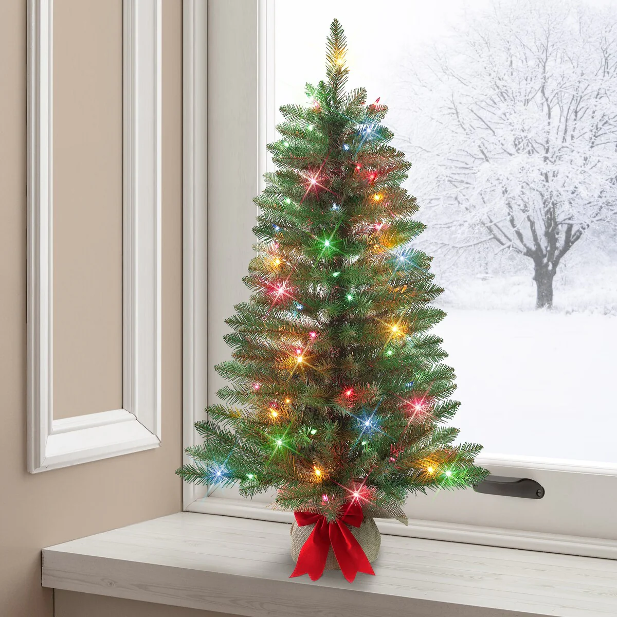 Puleo International 3 ft. Pre-Lit Artificial Fraser Fir Tree