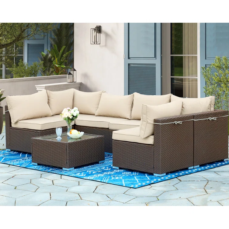 Theriot 6 - Person Outdoor Seating Group with Cushions