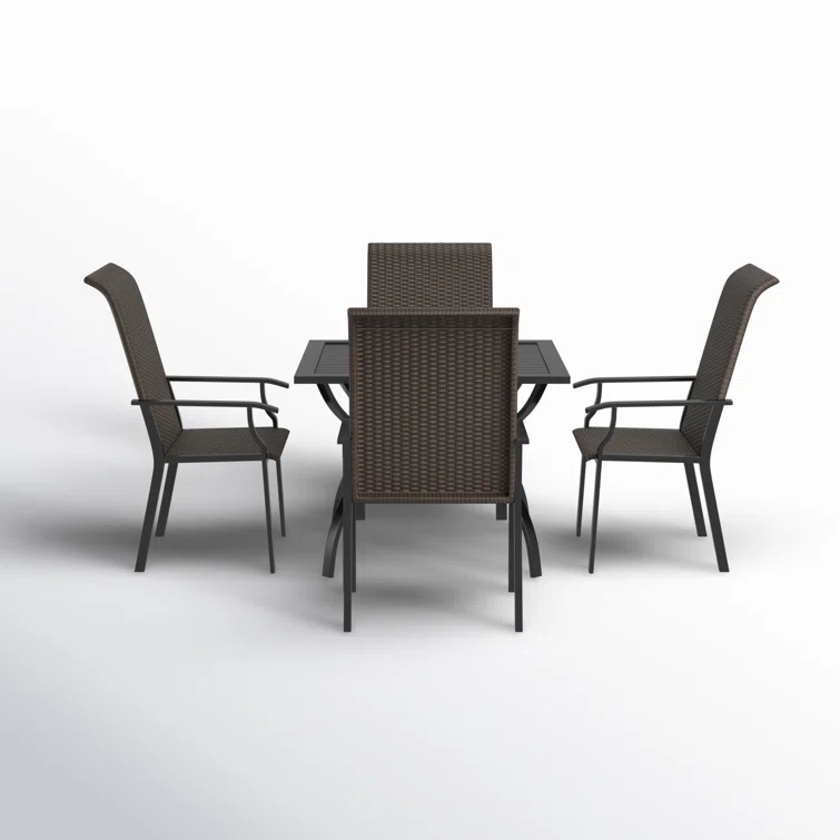 Alyah 4 - Person Square Outdoor Dining Set with Cushions