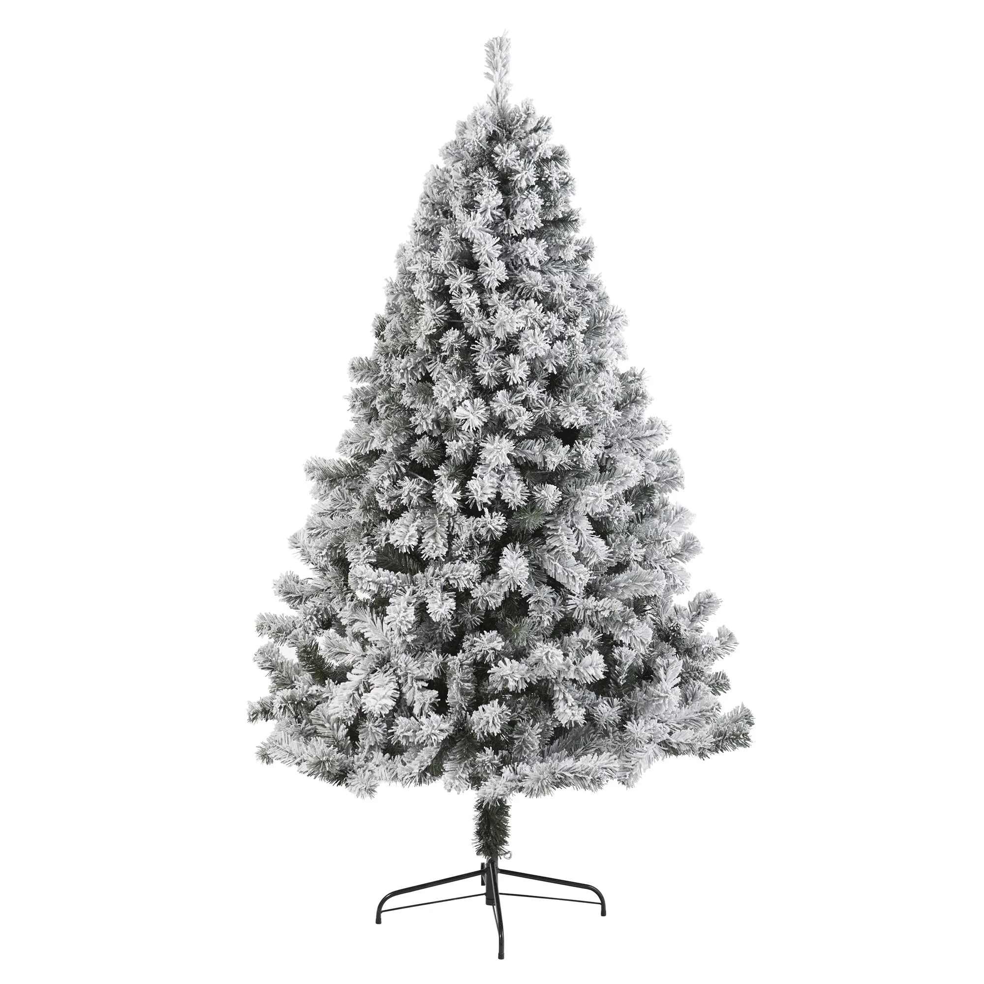 7' West Virginia Fir Flocked Artificial Christmas Tree, Unlit - 7 Foot