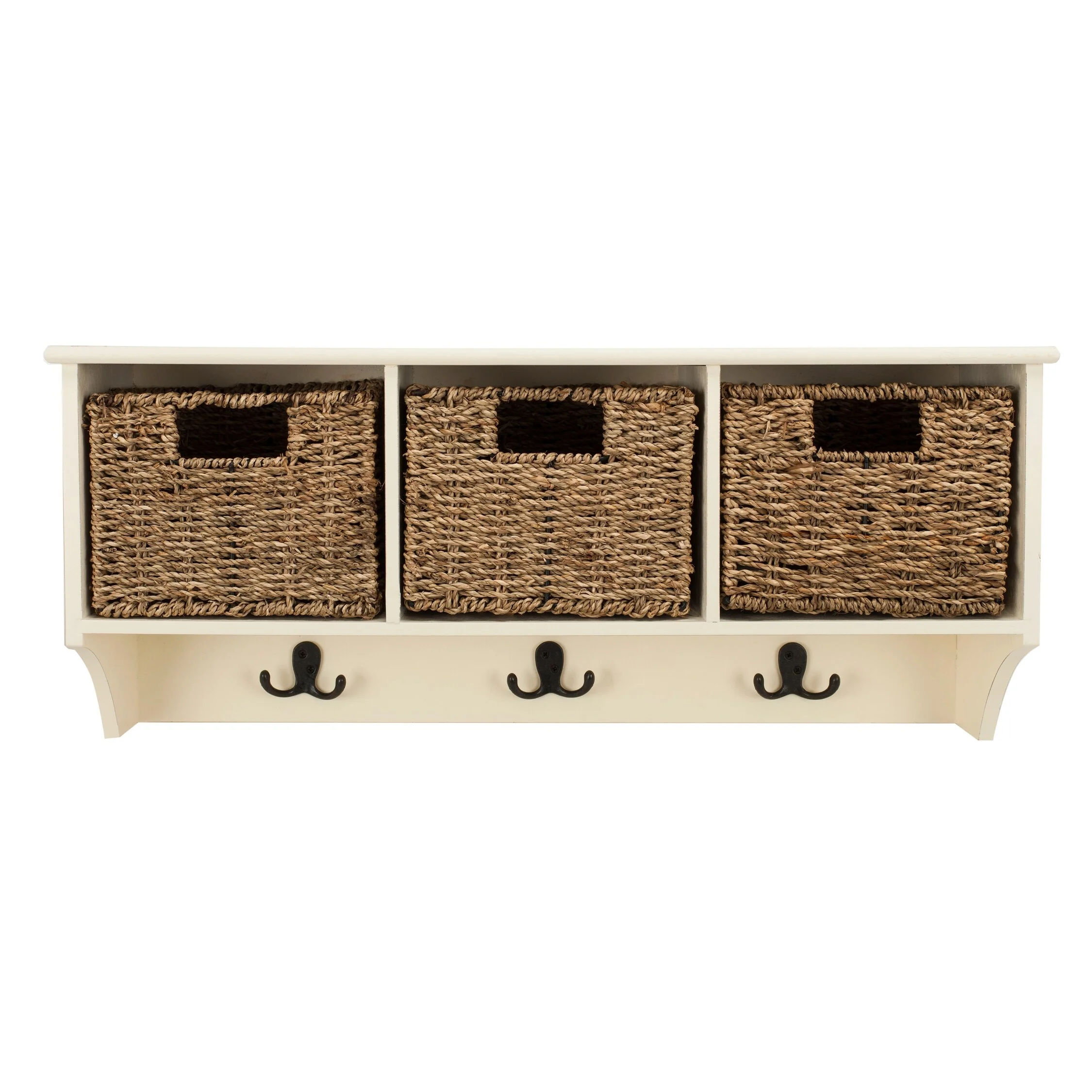 SAFAVIEH Jemina Black Hanging 3-Basket Wall Rack - 28