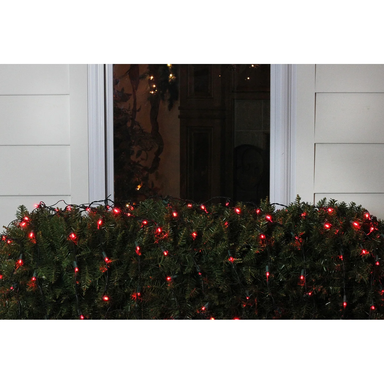 4' x 6' Red LED Wide Angle Net Style Christmas Lights - Green Wire