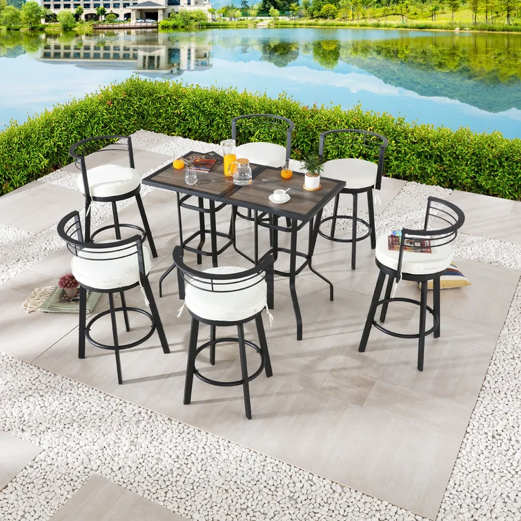 Abrum 6 - Person Square Outdoor Dining Set