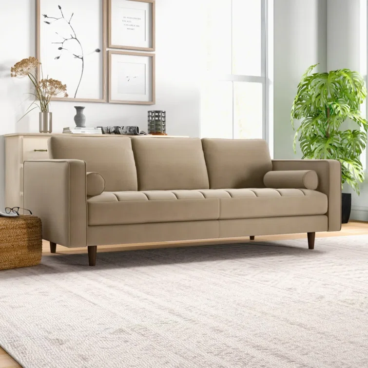 Tillia 84" Velvet Square Arm Sofa