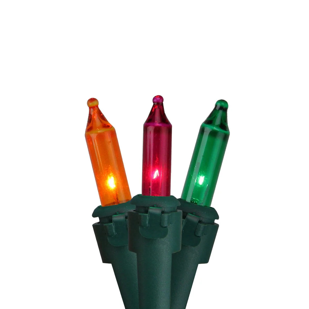 100-Count Multicolor Mardi Gras Mini Christmas Light Set 20.6ft Green Wire - 20.6'