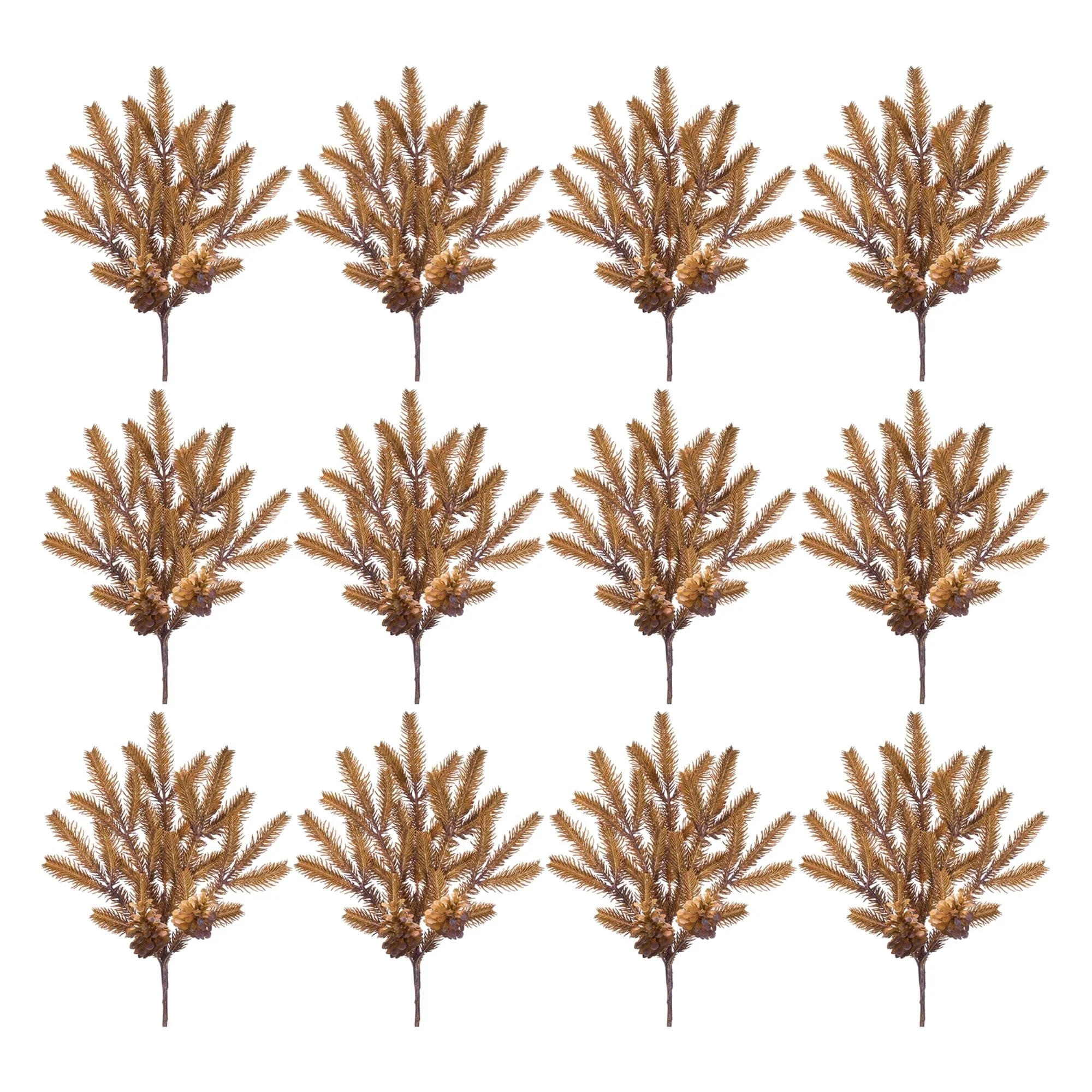 Set of 12 Pine Artificial Christmas Sprays 20.5