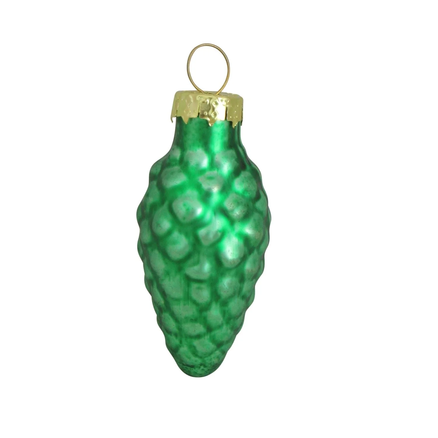 Shiny Finish Glass Christmas Pinecone Ornaments 1.75