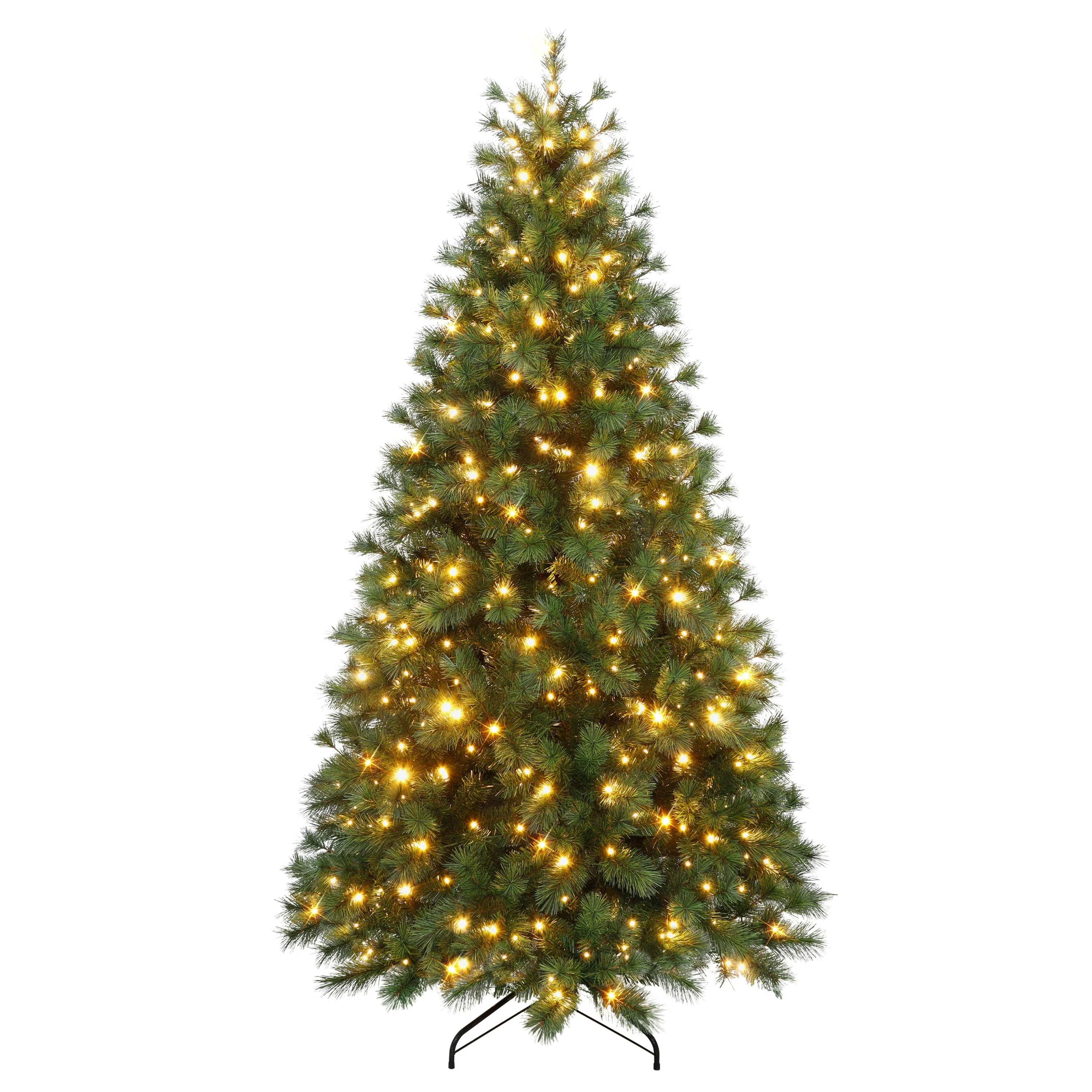 Puleo International 6.5' Pre-Lit Artificial Colorado Pine Christmas Tree with 300 Dual Function LED Lights