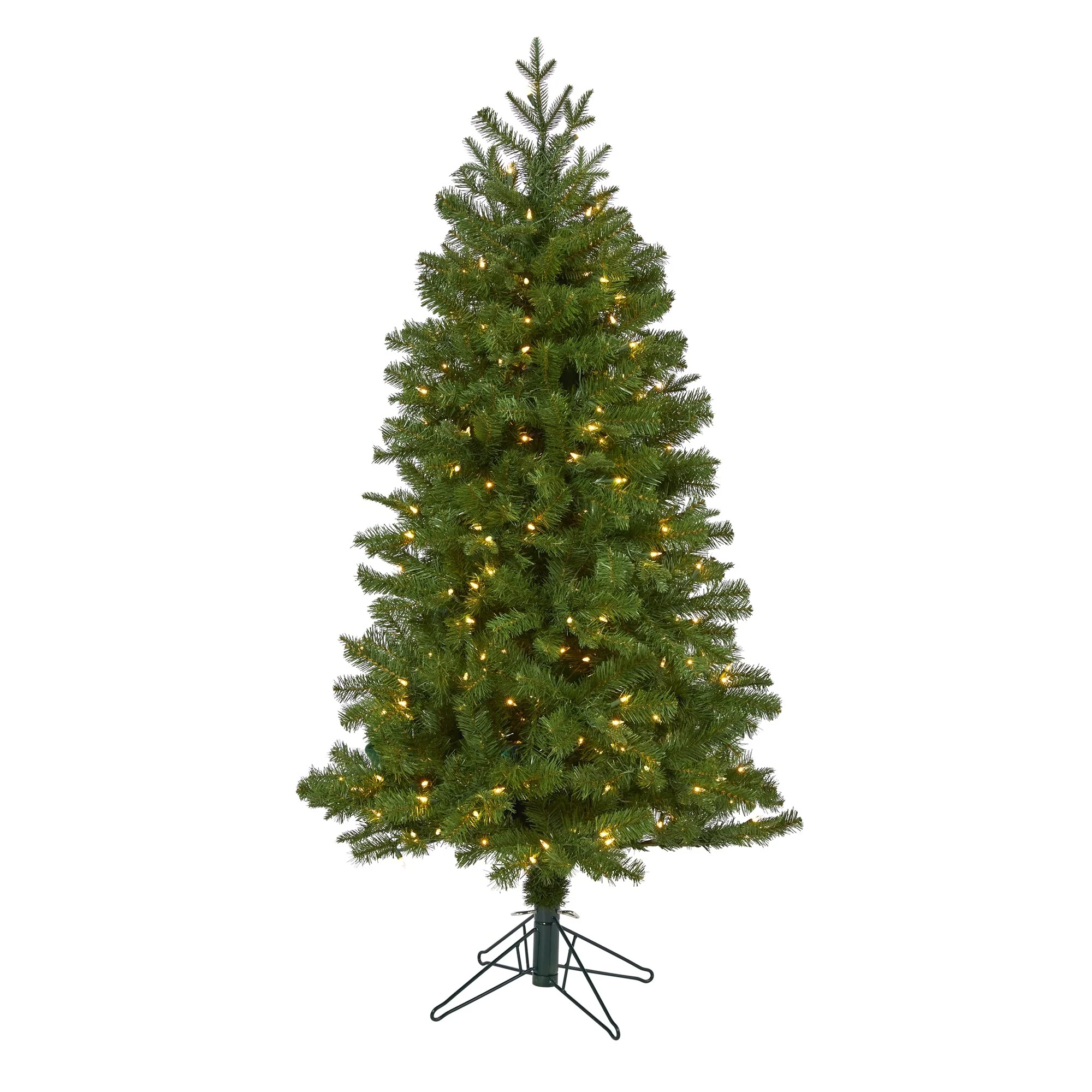5' Pre-Lit Vancouver Spruce Artificial Christmas Tree, Warm White LED Lights - 5 Foot