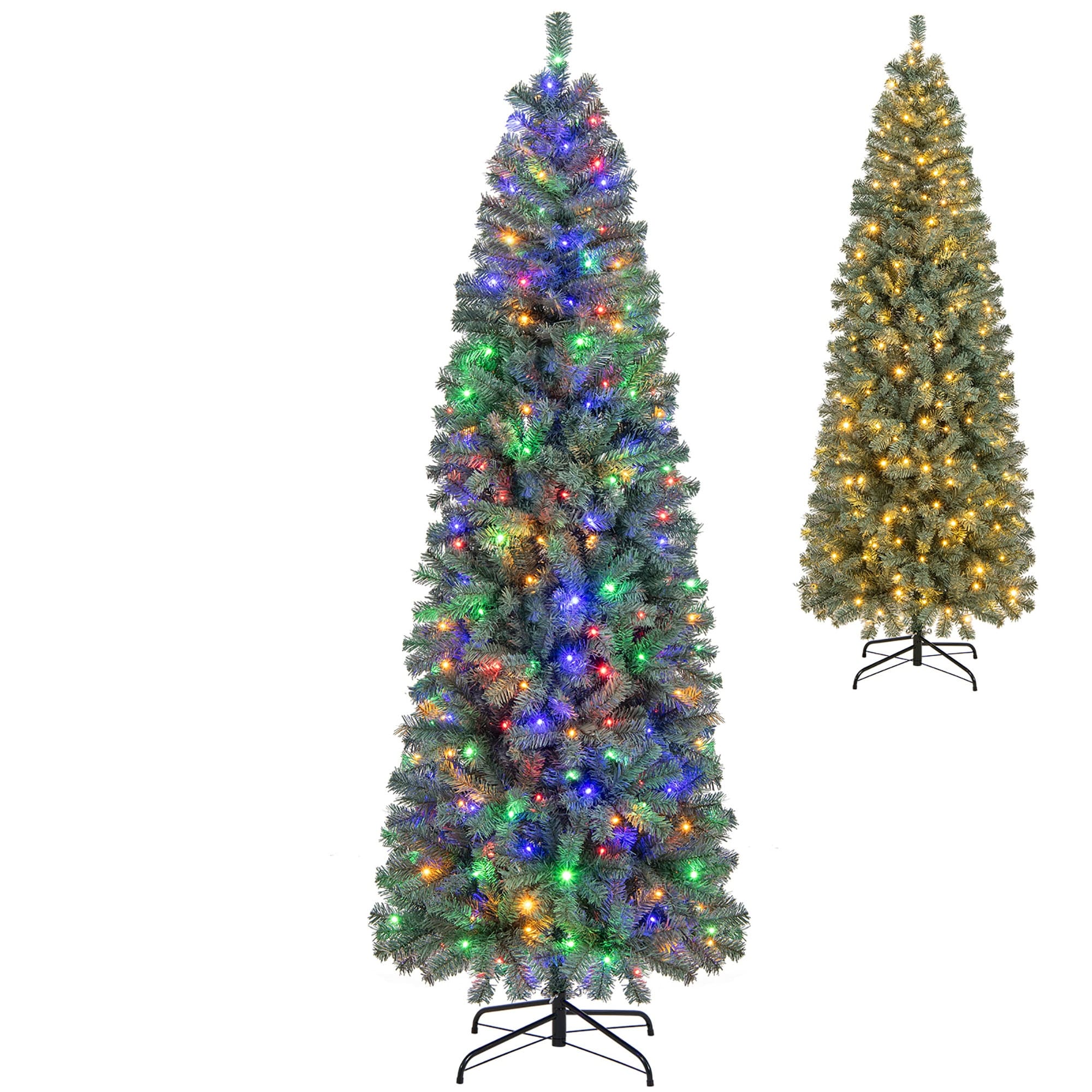 Gymax 6.5/7.5 FT Artificial Xmas Tree w/ 556/724 Branch Tips 200/250 - See Details