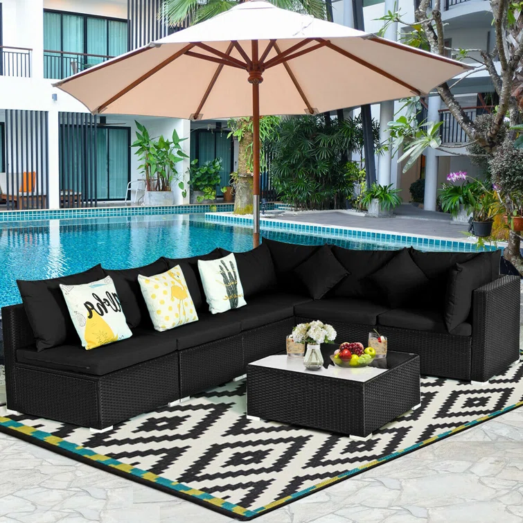 Finnbar 6 - Person Outdoor Seating Group with Cushions