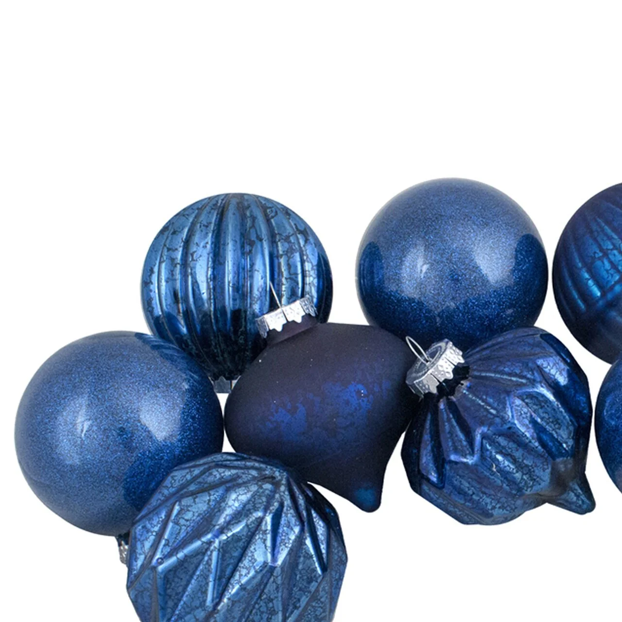 Finial and Glass Ball Christmas Ornaments - 3.25