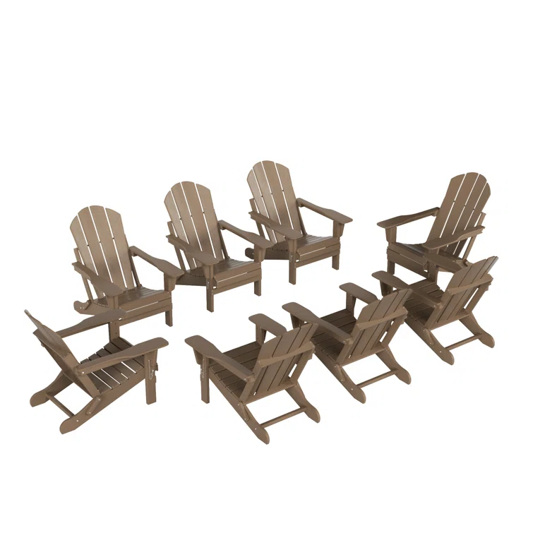 Shawnna Folding Adirondack Chair (Set of 8)