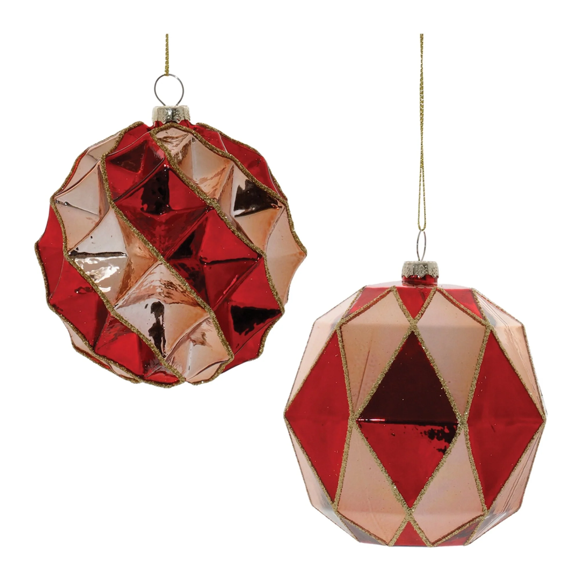 Set of 6 Glass Ball Ornaments for Holiday Home Decor - 3.5