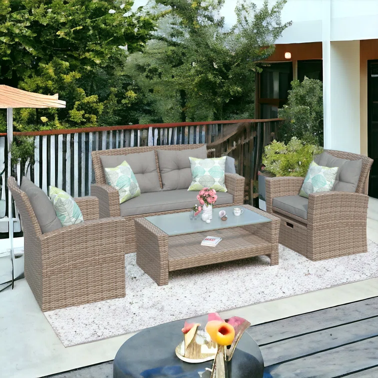 6 - Person Outdoor Seating Group with Cushions