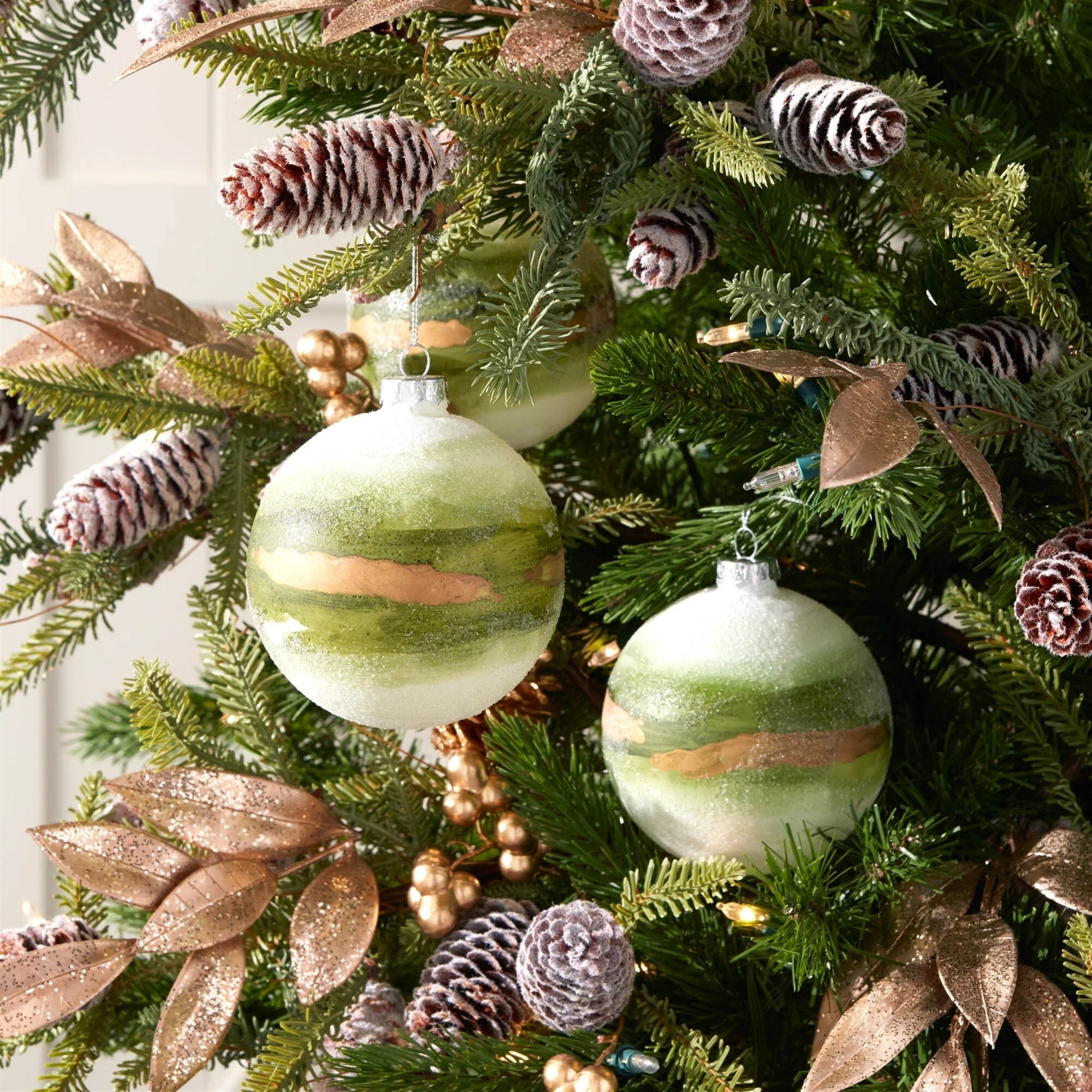 Beaded Glass Christmas Ball Ornaments - 4
