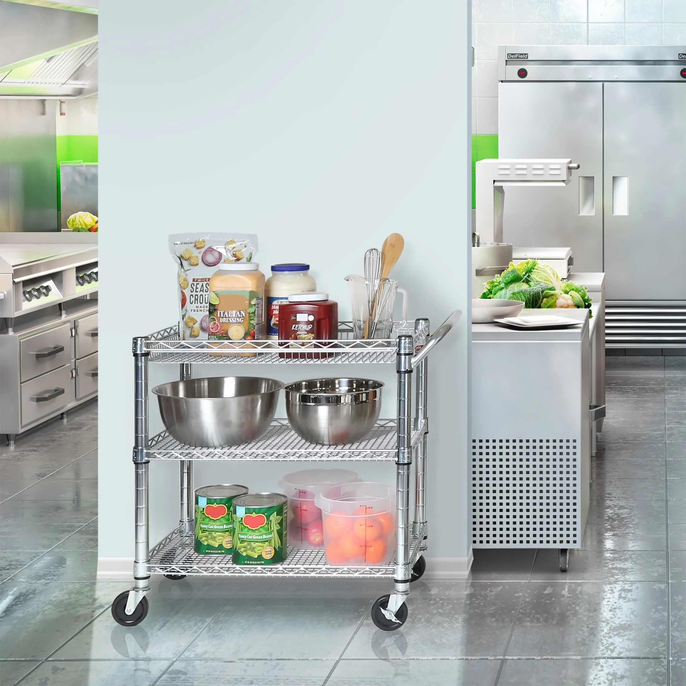 Seville Classics Heavy-Duty Commercial-Grade Utility Cart, NSF Listed
