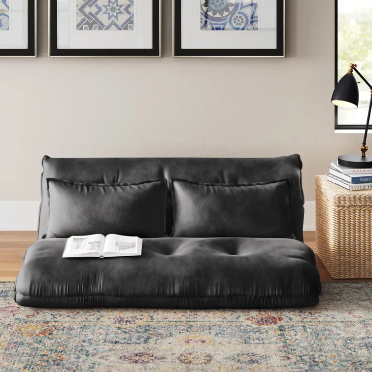 Nevaeh 43.3'' Upholstered Reclining Sleeper Sofa