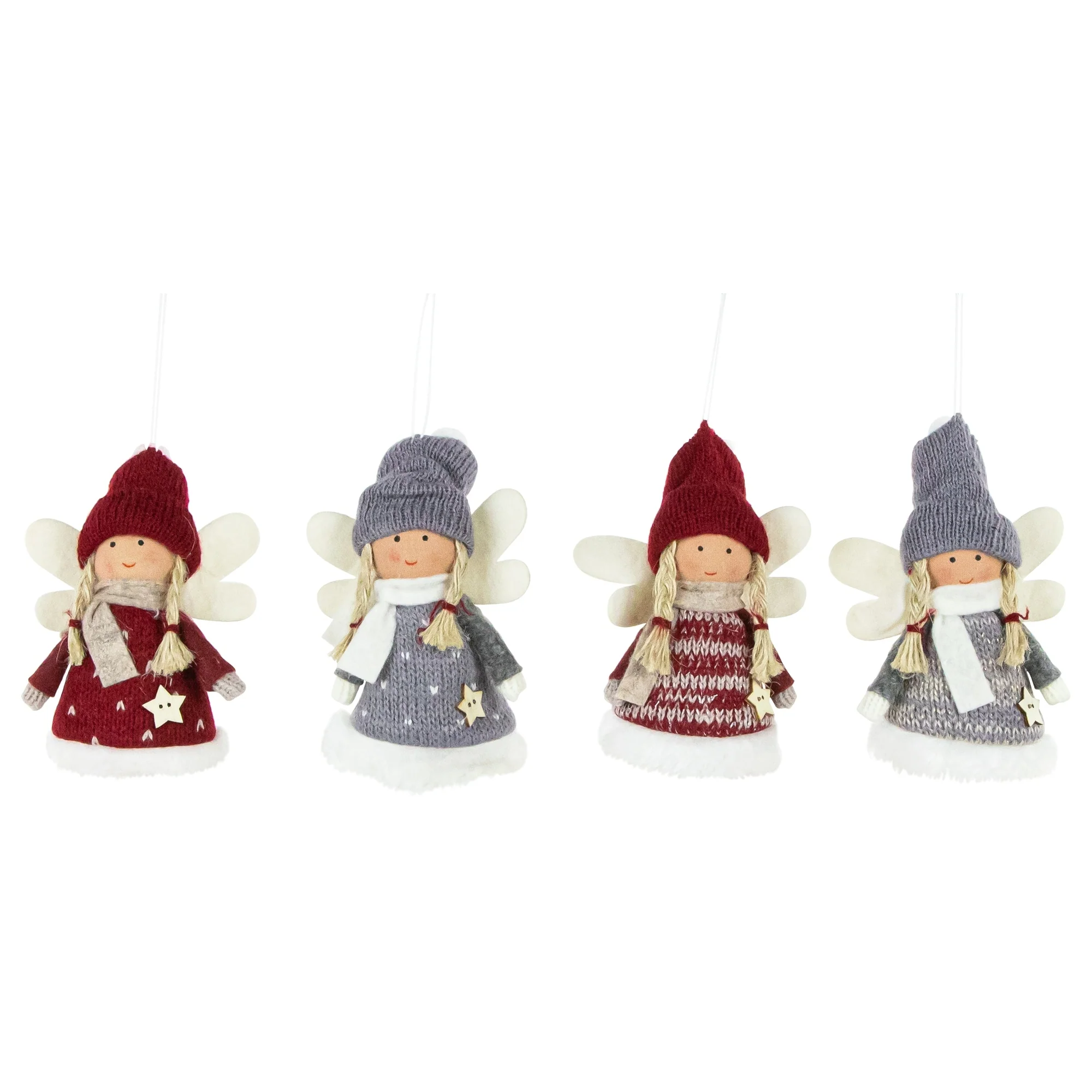 Plush Angel Girl Hanging Christmas Ornaments - 4.25