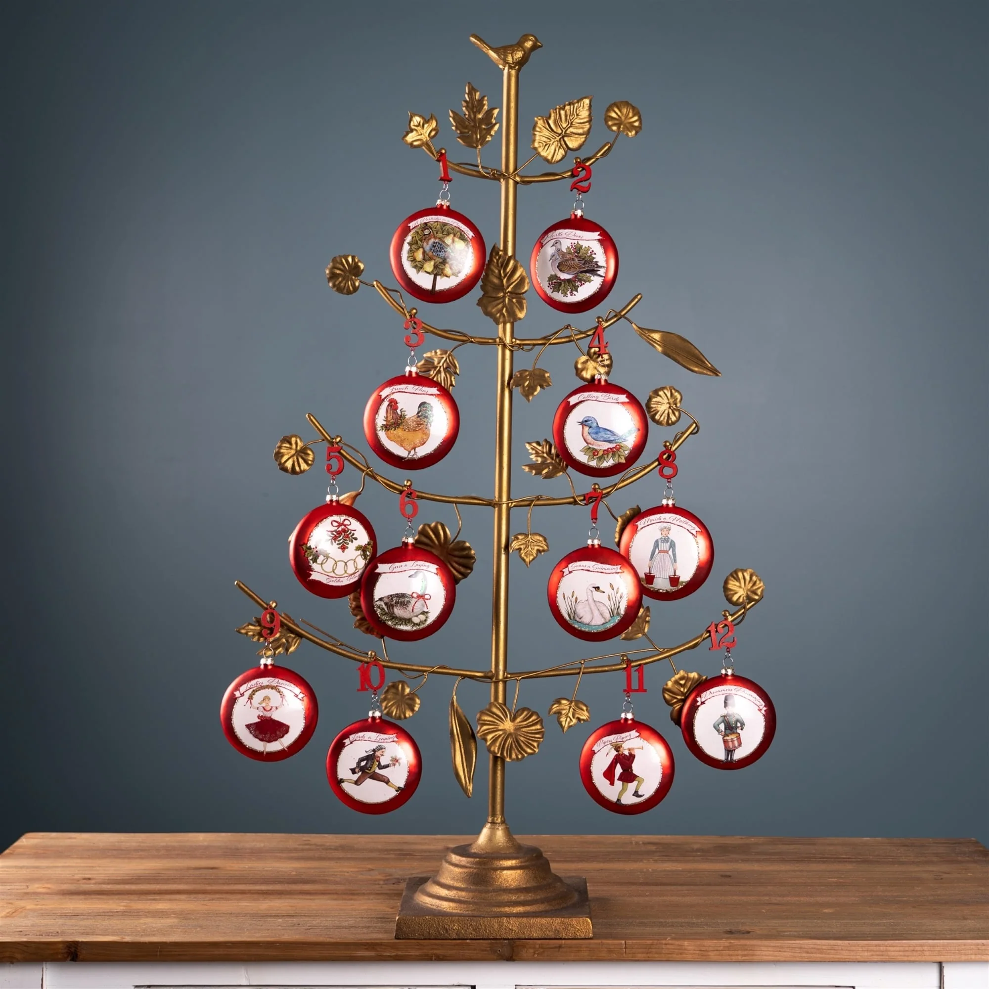 Twelve Days of Christmas Disc Ornaments 4.75
