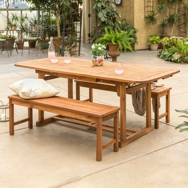 6 - Person Rectangular Extendable Outdoor Dining Set