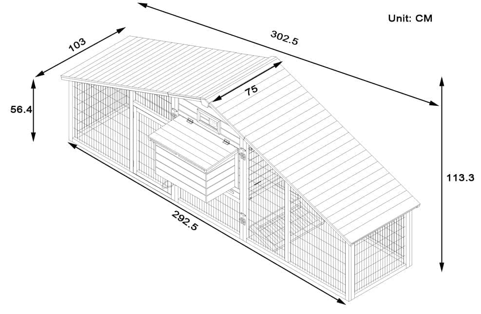 XXL Super Cottage Chicken Coop
