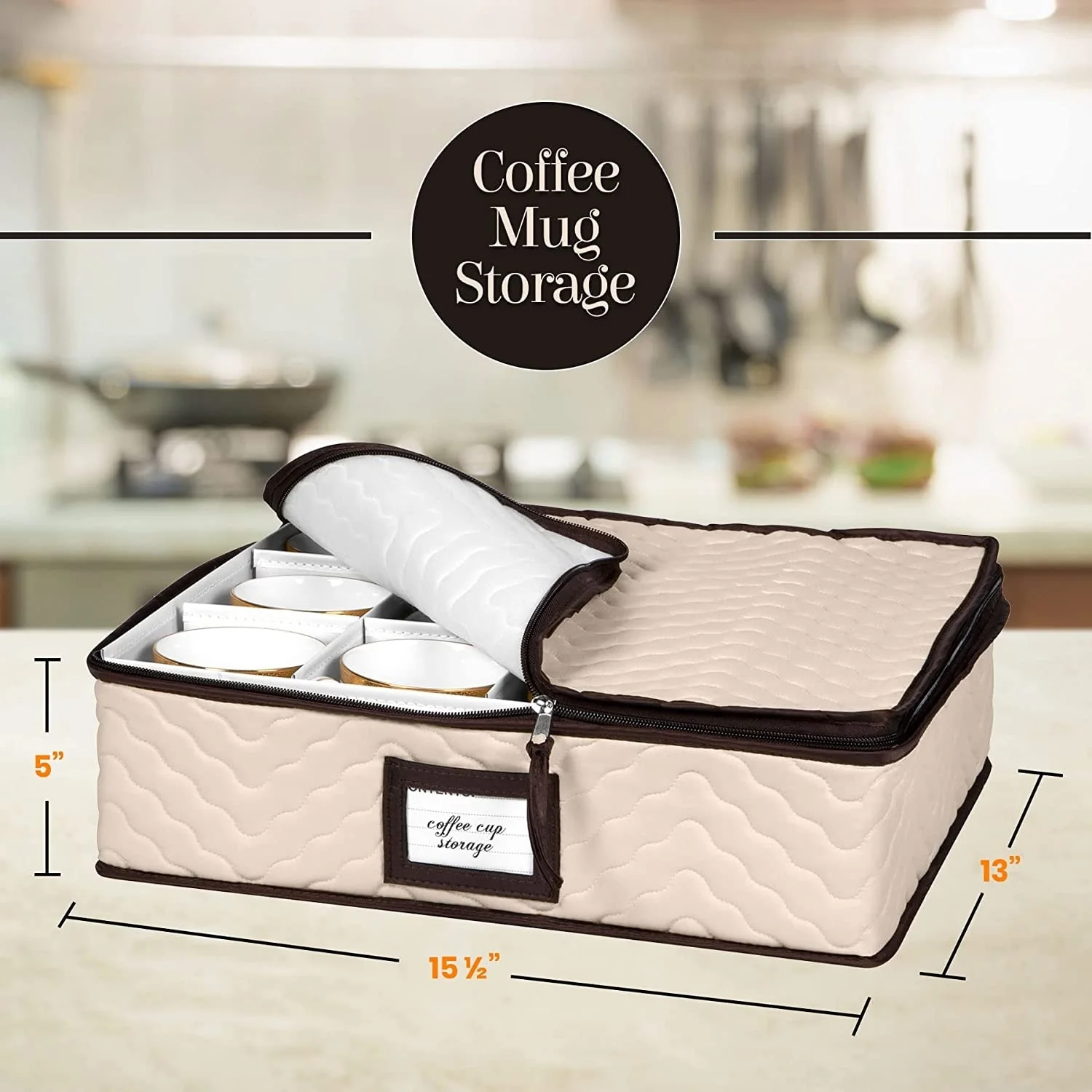 Dinnerware Storage Organizer 5-Piece Set for Fine China,Tableware Cups