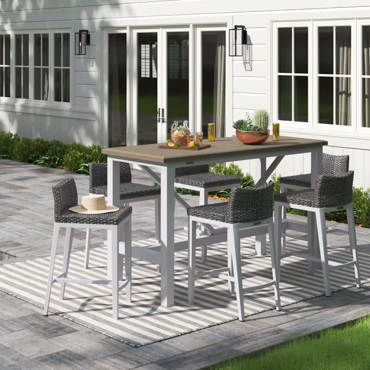 Mckinnon 6 - Person Rectangular Outdoor Dining Set