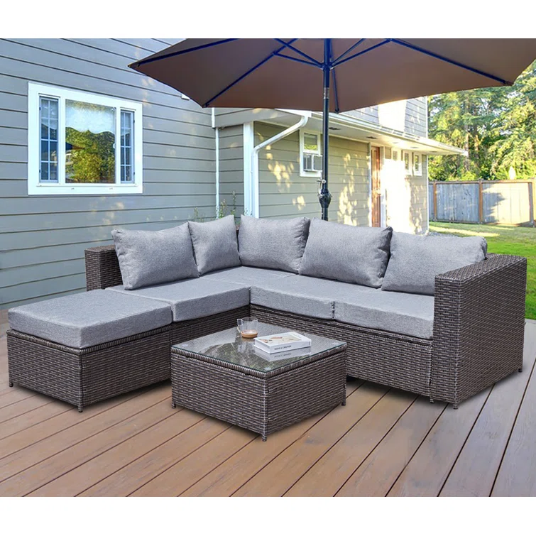 5 - Person Outdoor Seating Group with Cushions