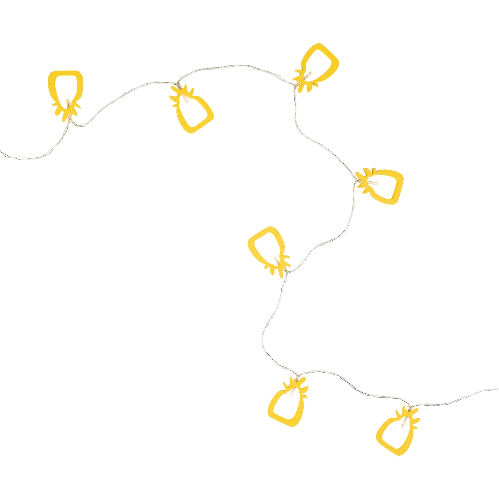 LED Pineapple Patio Light Set - Yellow - 4' Clear Wire - 10ct