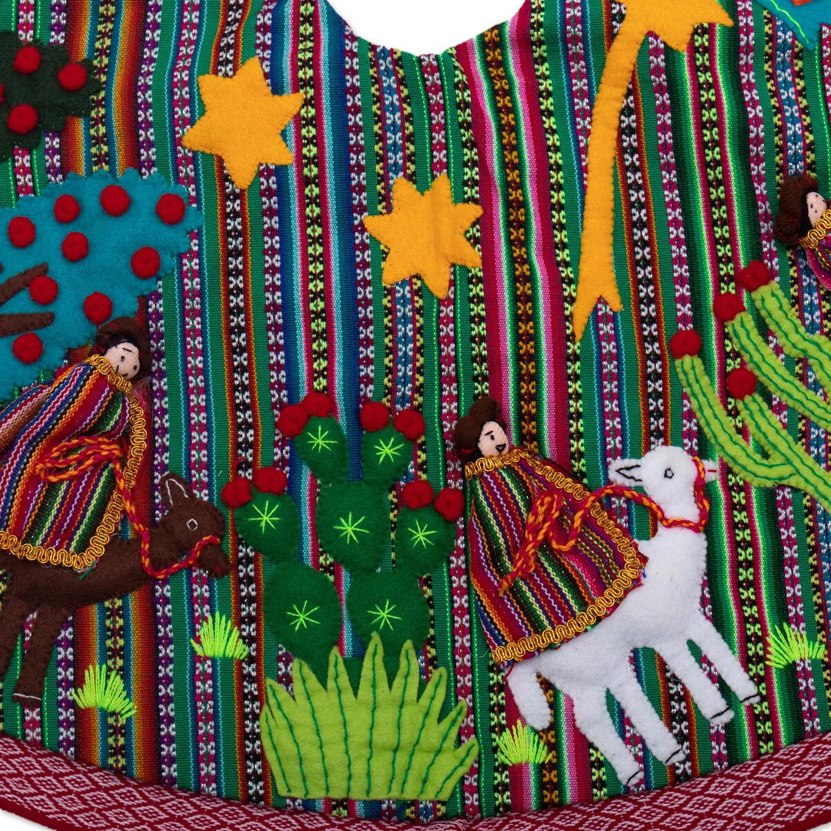 Novica Handmade The Journey Applique Tree Skirt