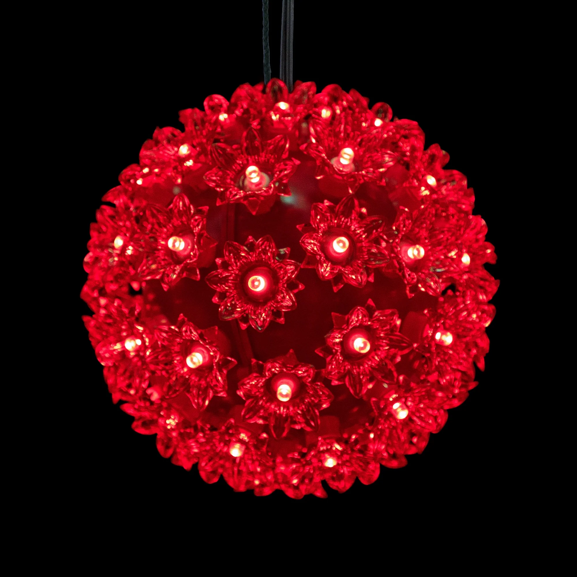 LED Lighted Starlight Sphere Hanging Outdoor Christmas Decoration- 6