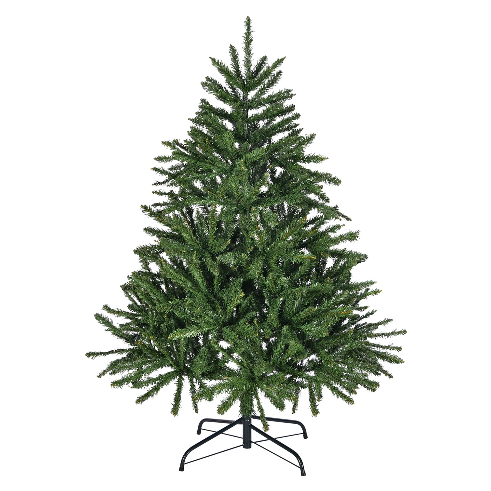 4.5ft Full Artificial Christmas Tree with Metal Stand, 663 Tips, Easy Assembly for Indoor Holiday Decorations